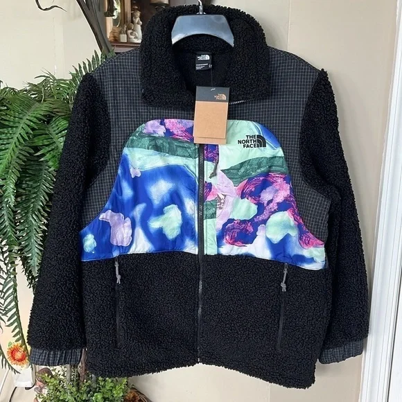 Brand New The North Face Alfie Kungu Denali Full Zip Jacket Black Fleece Graphic
